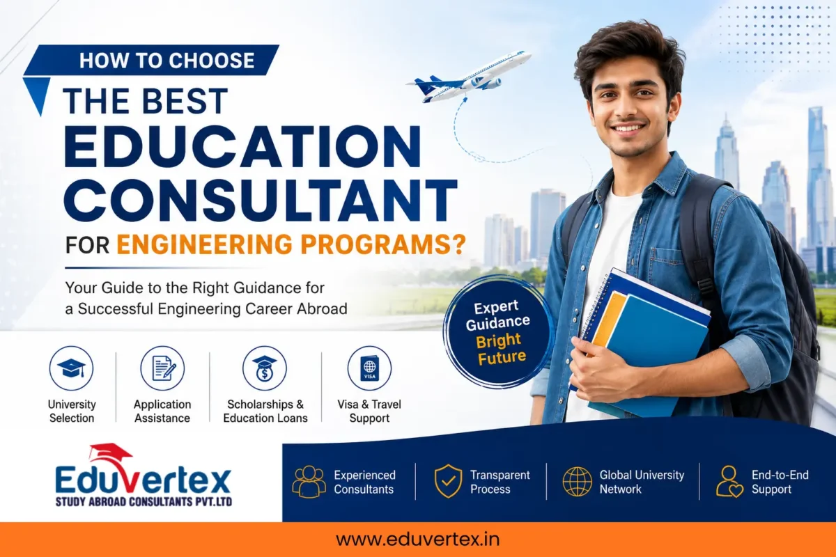 student choosing education consultant for engineering programs with university guidance and study abroad support